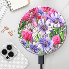 The Perfect Pattern For Your Cottagecore Aesthetics Wireless Fast Charger(white) by GardenOfOphir