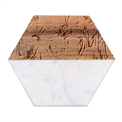 The Perfect Pattern For Your Cottagecore Aesthetics Marble Wood Coaster (hexagon) 