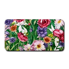 Vintage Tropical Flowers Medium Bar Mat by GardenOfOphir