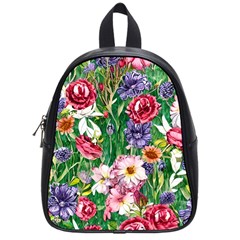 Vintage Tropical Flowers School Bag (small) by GardenOfOphir