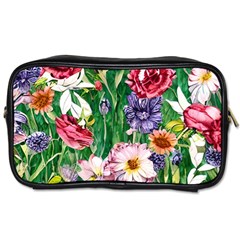 Vintage Tropical Flowers Toiletries Bag (two Sides) by GardenOfOphir