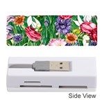 Vintage Tropical Flowers Memory Card Reader (Stick) Front