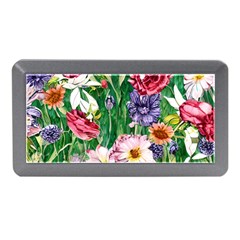 Vintage Tropical Flowers Memory Card Reader (mini) by GardenOfOphir