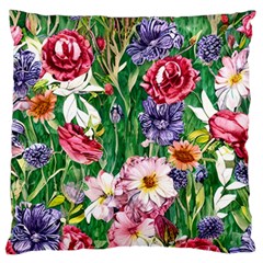 Vintage Tropical Flowers Standard Premium Plush Fleece Cushion Case (two Sides) by GardenOfOphir