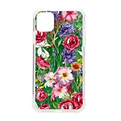 Vintage Tropical Flowers Iphone 11 Tpu Uv Print Case by GardenOfOphir