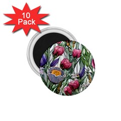 Watercolor Tropical Flowers 1.75  Magnets (10 pack) 