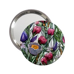 Watercolor Tropical Flowers 2.25  Handbag Mirrors