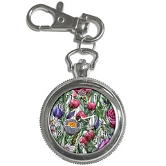 Watercolor Tropical Flowers Key Chain Watches