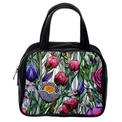 Watercolor Tropical Flowers Classic Handbag (One Side)