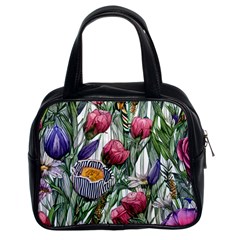 Watercolor Tropical Flowers Classic Handbag (two Sides) by GardenOfOphir