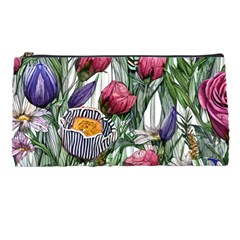 Watercolor Tropical Flowers Pencil Case