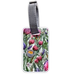 Watercolor Tropical Flowers Luggage Tag (one side)