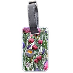 Watercolor Tropical Flowers Luggage Tag (two sides)