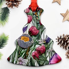 Watercolor Tropical Flowers Ornament (Christmas Tree) 