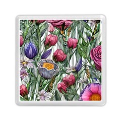 Watercolor Tropical Flowers Memory Card Reader (Square)