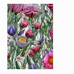 Watercolor Tropical Flowers Large Garden Flag (Two Sides)