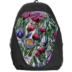 Watercolor Tropical Flowers Backpack Bag