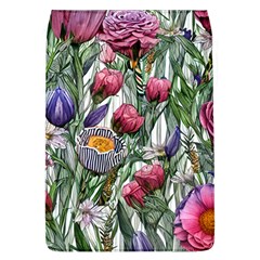 Watercolor Tropical Flowers Removable Flap Cover (L)