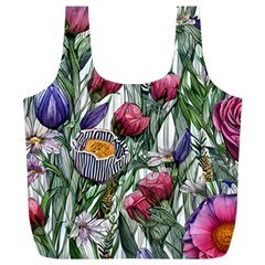 Watercolor Tropical Flowers Full Print Recycle Bag (xl) by GardenOfOphir