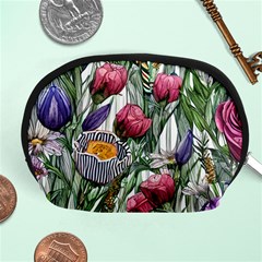 Watercolor Tropical Flowers Accessory Pouch (Medium)