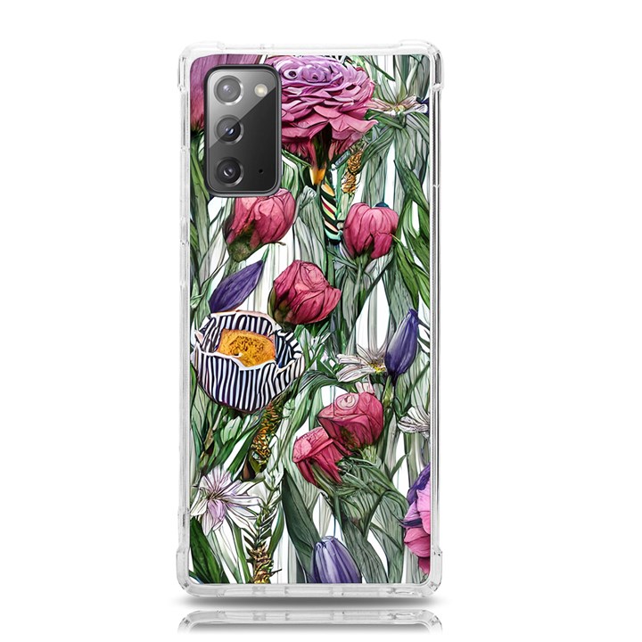 Watercolor Tropical Flowers Samsung Galaxy Note 20 TPU UV Case