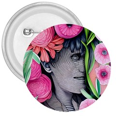 Aesthetics Tropical Flowers 3  Buttons by GardenOfOphir