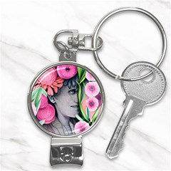 Aesthetics Tropical Flowers Nail Clippers Key Chain by GardenOfOphir