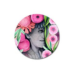 Aesthetics Tropical Flowers Magnet 3  (round) by GardenOfOphir