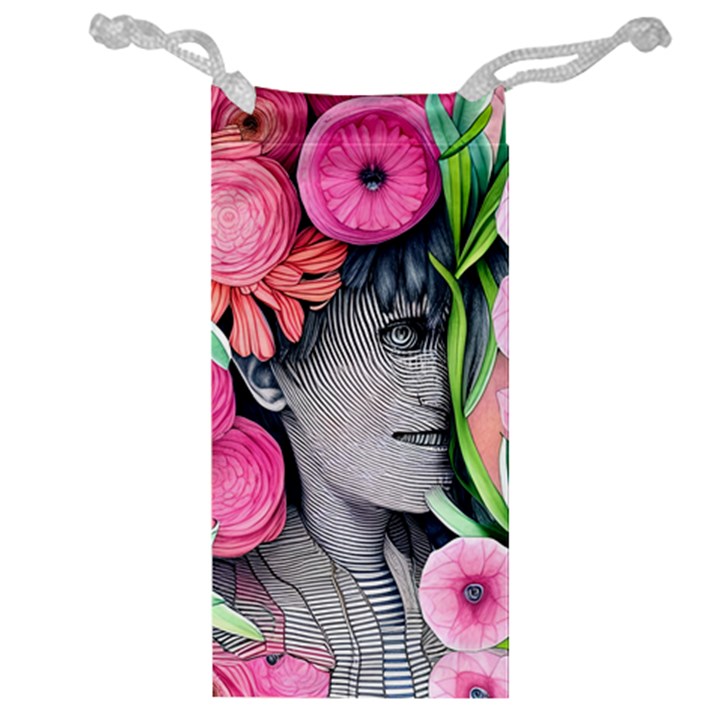 Aesthetics Tropical Flowers Jewelry Bag