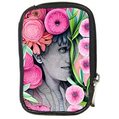 Aesthetics Tropical Flowers Compact Camera Leather Case by GardenOfOphir