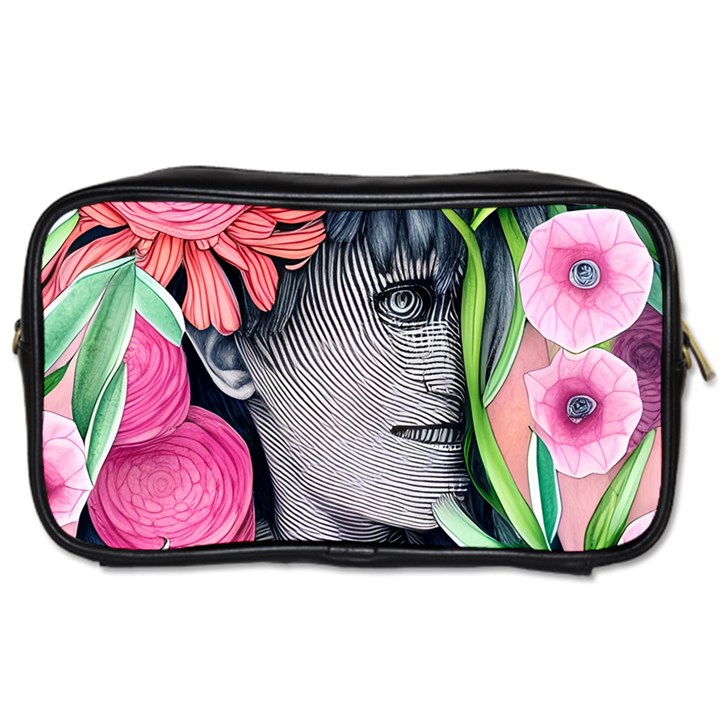 Aesthetics Tropical Flowers Toiletries Bag (Two Sides)