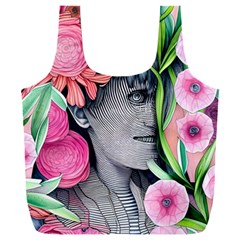 Aesthetics Tropical Flowers Full Print Recycle Bag (xxl) by GardenOfOphir