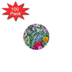 Cottagecore Tropical Flowers 1  Mini Magnets (100 Pack)  by GardenOfOphir