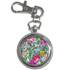 Cottagecore Tropical Flowers Key Chain Watches by GardenOfOphir