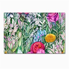 Cottagecore Tropical Flowers Postcards 5  X 7  (pkg Of 10) by GardenOfOphir