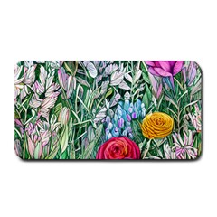 Cottagecore Tropical Flowers Medium Bar Mat by GardenOfOphir