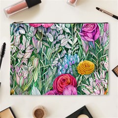 Cottagecore Tropical Flowers Cosmetic Bag (xl) by GardenOfOphir