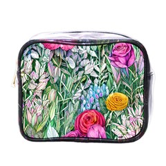 Cottagecore Tropical Flowers Mini Toiletries Bag (one Side) by GardenOfOphir