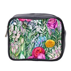 Cottagecore Tropical Flowers Mini Toiletries Bag (two Sides) by GardenOfOphir