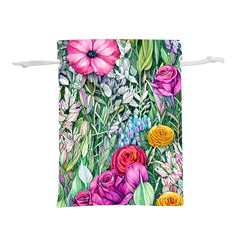 Cottagecore Tropical Flowers Lightweight Drawstring Pouch (s) by GardenOfOphir