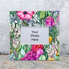 Cottagecore Tropical Flowers White Box Photo Frame 4  X 6  by GardenOfOphir