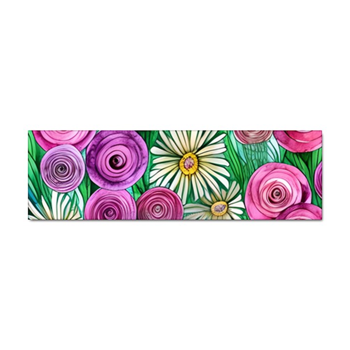 Tropical Flowers Pattern Sticker (Bumper)