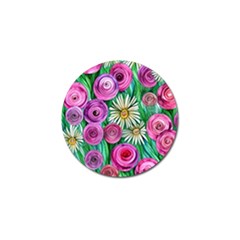 Tropical Flowers Pattern Golf Ball Marker (10 Pack) by GardenOfOphir