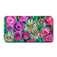 Tropical Flowers Pattern Medium Bar Mat by GardenOfOphir