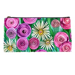 Tropical Flowers Pattern Pencil Case by GardenOfOphir