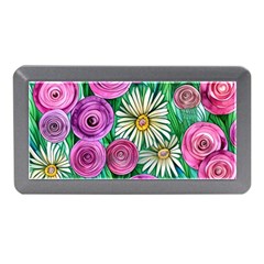 Tropical Flowers Pattern Memory Card Reader (mini) by GardenOfOphir