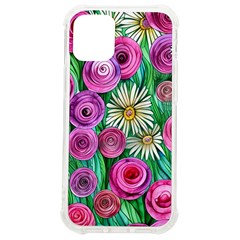 Tropical Flowers Pattern Iphone 12 Mini Tpu Uv Print Case	 by GardenOfOphir