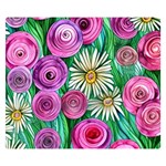 Tropical Flowers Pattern One Side Premium Plush Fleece Blanket (Small) 50 x40  Blanket Front