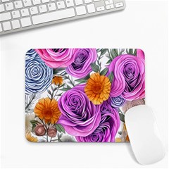 Country-chic Watercolor Flowers Small Mousepad by GardenOfOphir