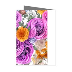 Country-chic Watercolor Flowers Mini Greeting Cards (pkg Of 8) by GardenOfOphir